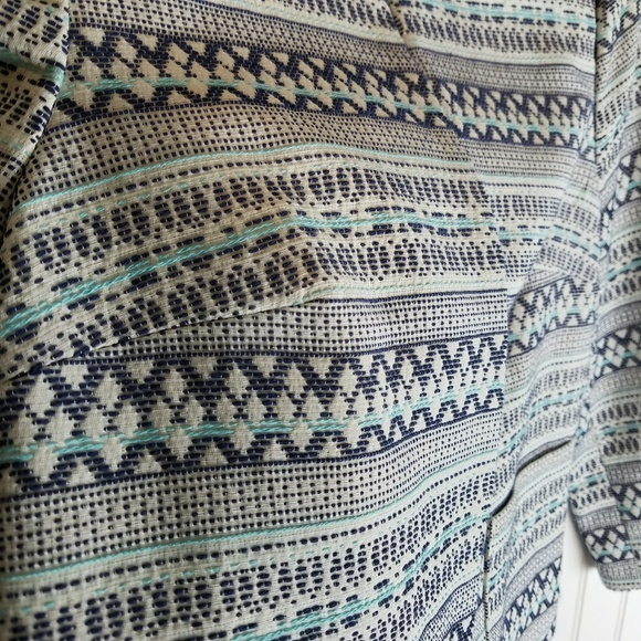 The LIMITED Blue & White Embroidered Blazer - Picture 4 of 6